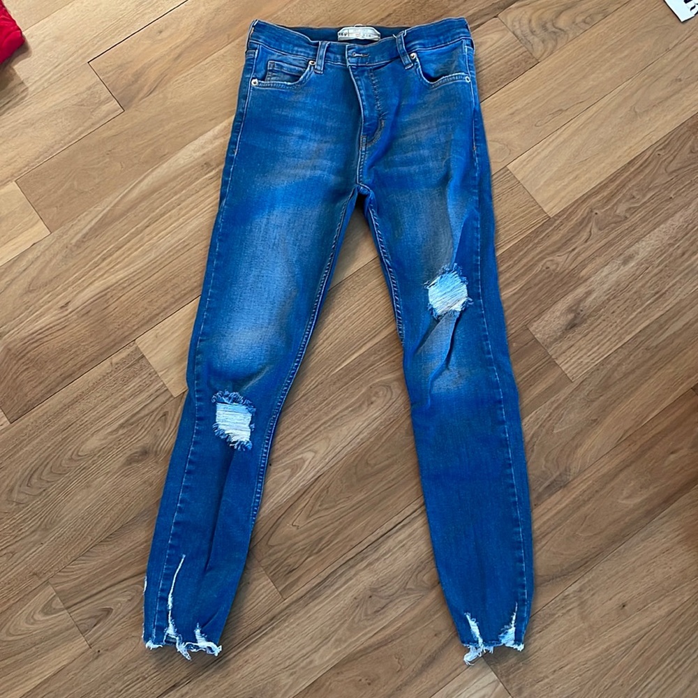 Free People Distressed Skinny Jeans